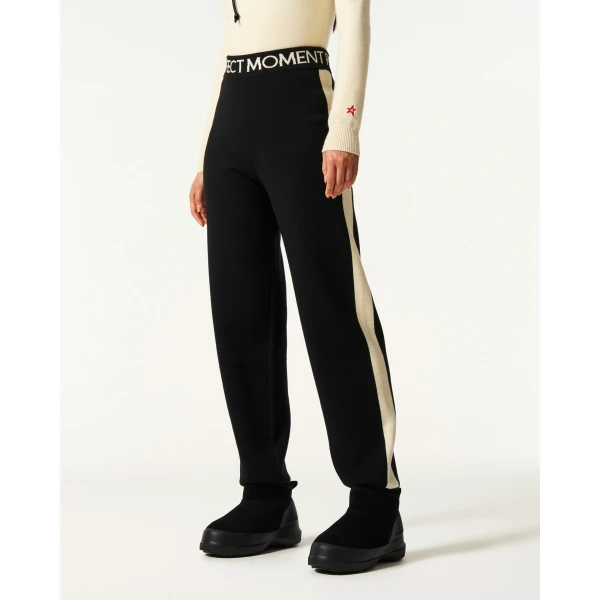 Perfect Moment LA Tour Merino Wool Jogger Pant in Black, view 2 | Sweatpants | Coveti