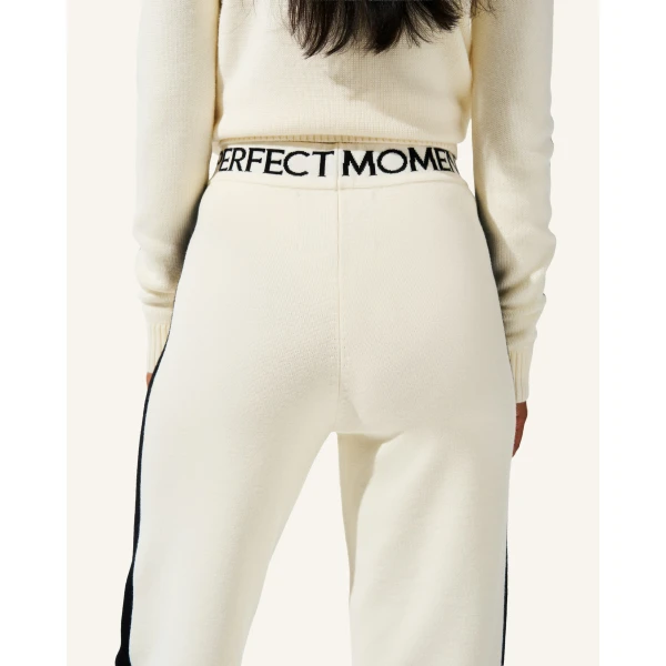 Perfect Moment LA Tour Merino Wool Jogger Pant in White, view 3 | Sweatpants | Coveti