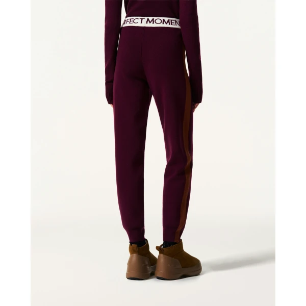 Perfect Moment LA Tour Merino Wool Jogger Pant in Wine, view 4 | Sweatpants | Coveti