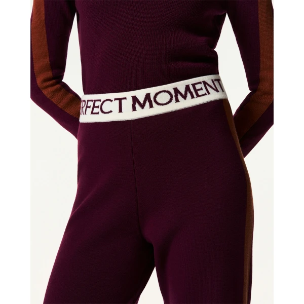 Perfect Moment LA Tour Merino Wool Jogger Pant in Wine, view 5 | Sweatpants | Coveti