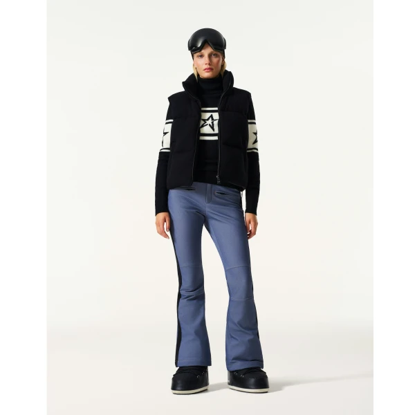 Perfect Moment Merino Wool & Cashmere Down Gilet in Black, view 2 | Vests | Coveti