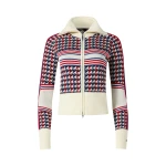 Perfect Moment Merino Wool Houndstooth Cardigan in Houndstooth | Cardigan | Coveti
