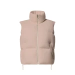 Perfect Moment Merino Wool & Cashmere Down Gilet in Blush | Vests | Coveti