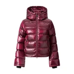 Perfect Moment Metallic Polar Flare Down Jacket in Wine | Jackets | Coveti