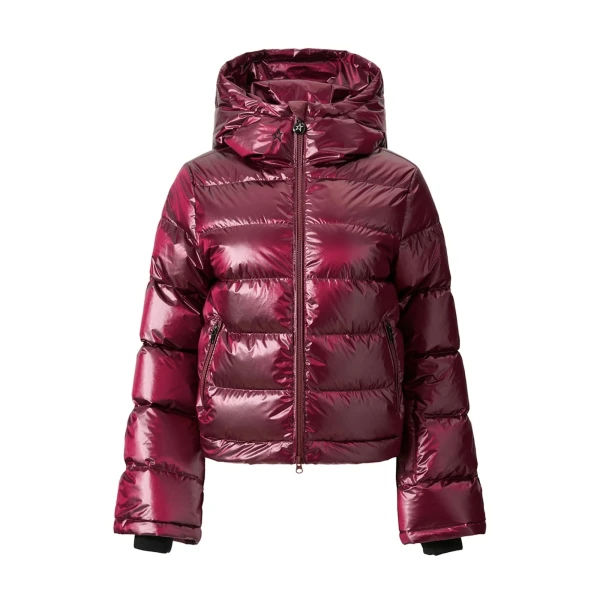 Perfect Moment Metallic Polar Flare Down Jacket in Wine | Jackets | Coveti