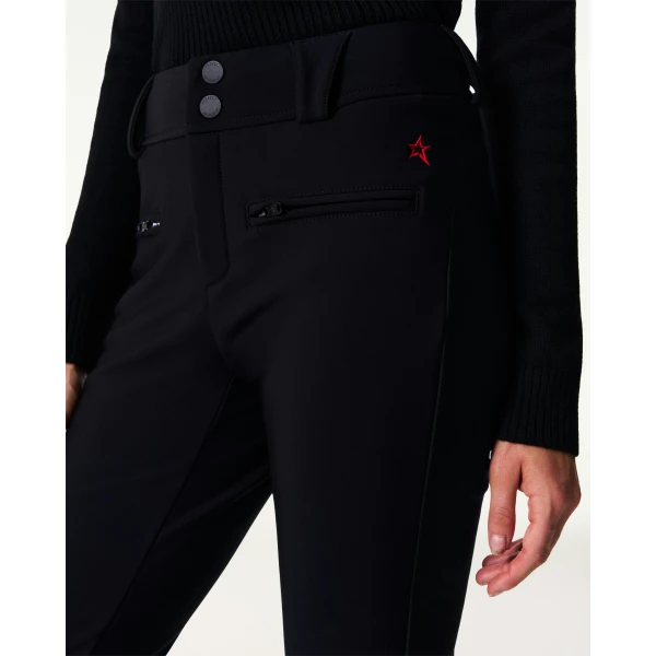 Perfect Moment Mid-Rise Aurora Flare Ski Pant in Black, view 4 | Pants | Coveti