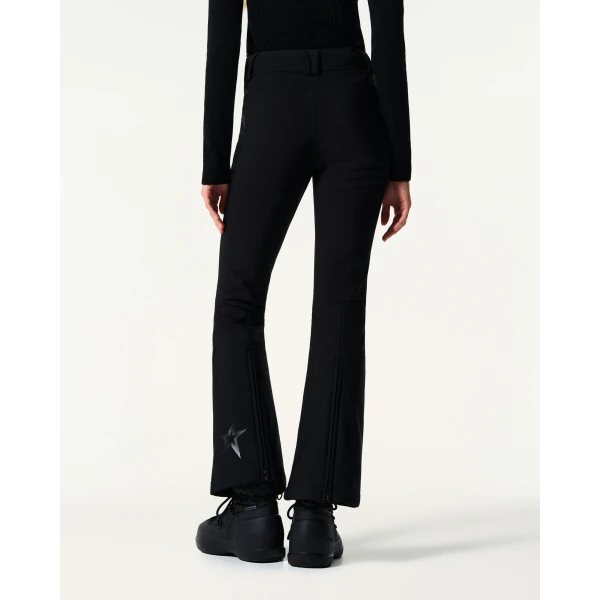 Perfect Moment Mid-Rise Aurora Flare Ski Pant in Black, view 5 | Pants | Coveti