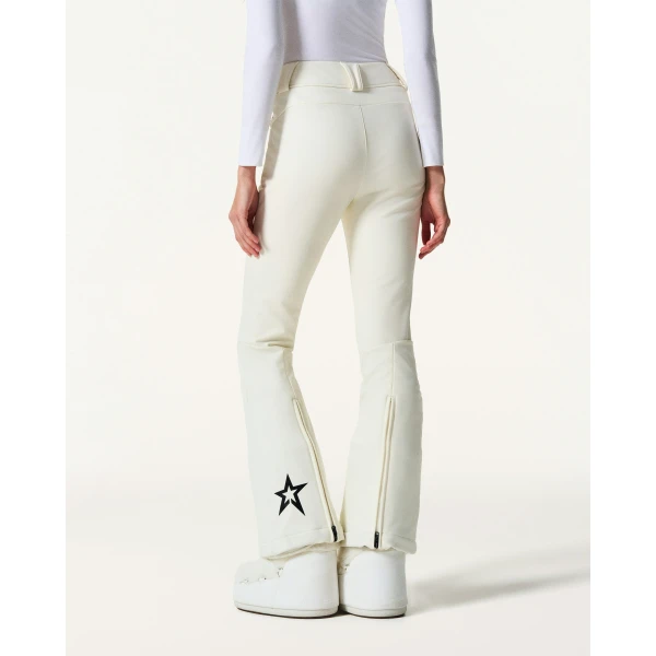 Perfect Moment Mid-Rise Aurora Flare Ski Pant in Snow White, view 4 | Pants | Coveti