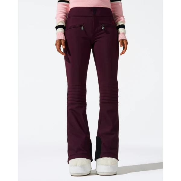 Perfect Moment Mid-Rise Aurora Ski Pant in Burgundy, view 2 | Pants | Coveti