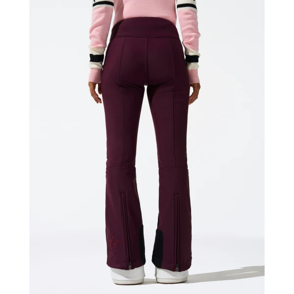 Perfect Moment Mid-Rise Aurora Ski Pant in Burgundy, view 3 | Pants | Coveti