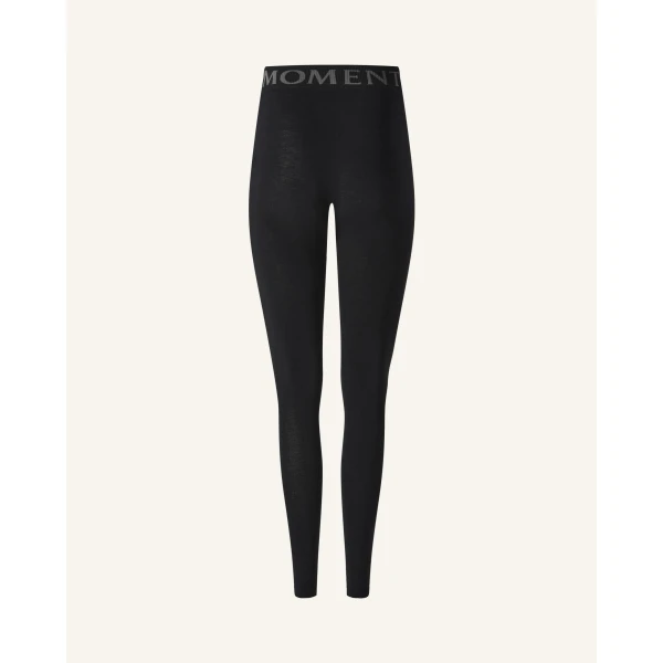 Perfect Moment Modal & Cashmere Blend Base Layer Legging in Black, view 2 | Leggings | Coveti