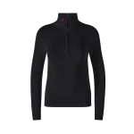 Perfect Moment Modal & Cashmere Blend Base Layer Top in Black | Long Sleeve | Coveti