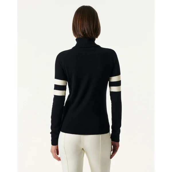Perfect Moment Neve Merino Wool Sweater in Navy, view 4 | Sweaters | Coveti