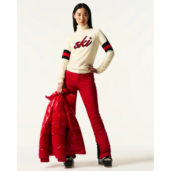 Perfect Moment Neve Merino Wool Sweater in White, view 2 | Sweaters | Coveti