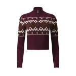Perfect Moment Nordic Merino Wool Half-Zip in Burgundy | Sweaters | Coveti