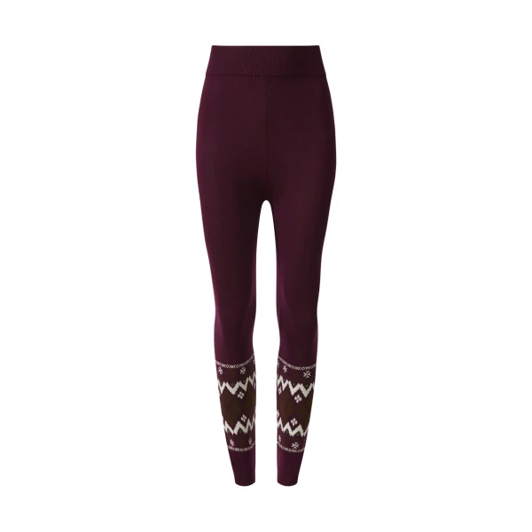 Perfect Moment Nordic Merino Wool Legging in Burgundy | Leggings | Coveti