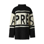 Perfect Moment Oversized Apres Wool Knit Sweater in Black | Sweaters | Coveti