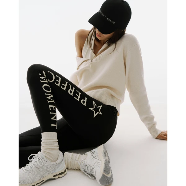Perfect Moment Perfect Moment Logo Leggings in Black, view 2 | Leggings | Coveti