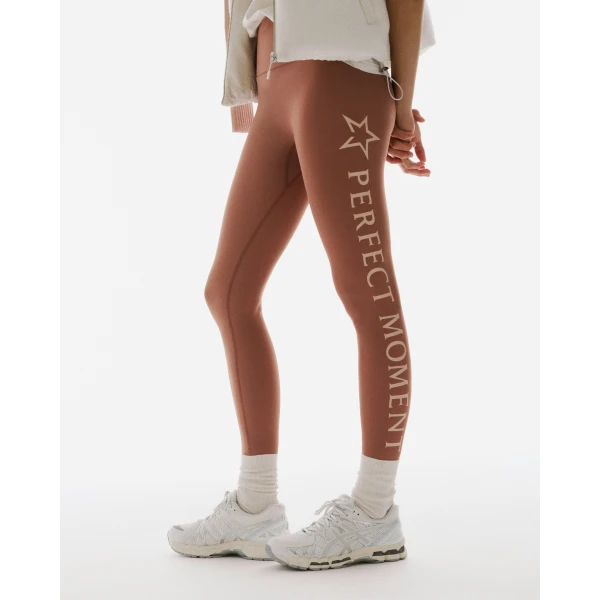 Perfect Moment Perfect Moment Logo Leggings in Blush, view 3 | Leggings | Coveti