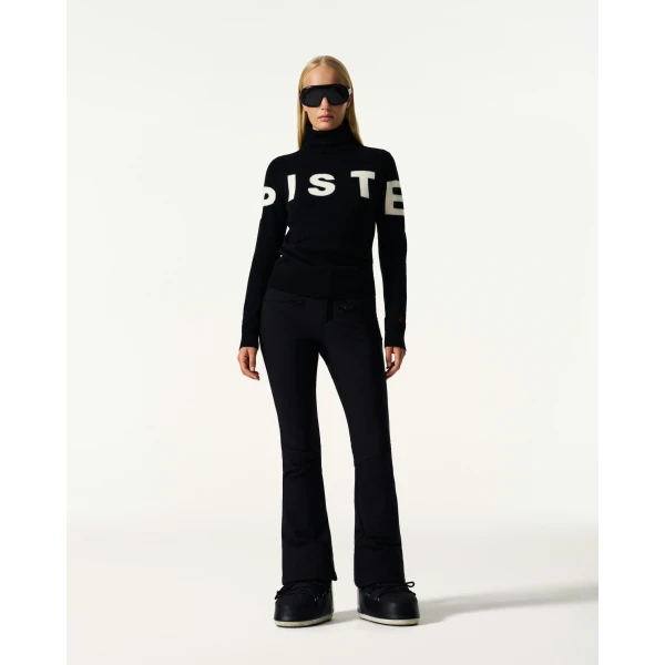 Perfect Moment Piste Merino Wool Sweater in Black, view 2 | Sweaters | Coveti