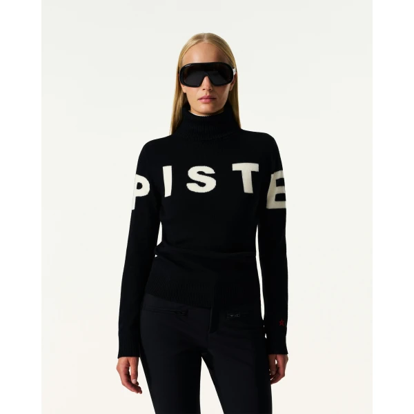 Perfect Moment Piste Merino Wool Sweater in Black, view 3 | Sweaters | Coveti
