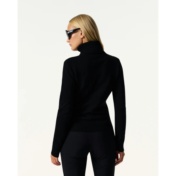 Perfect Moment Piste Merino Wool Sweater in Black, view 4 | Sweaters | Coveti