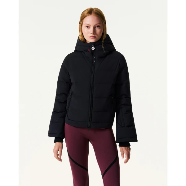 Perfect Moment Polar Flare Down Jacket in Black, view 3 | Jackets | Coveti
