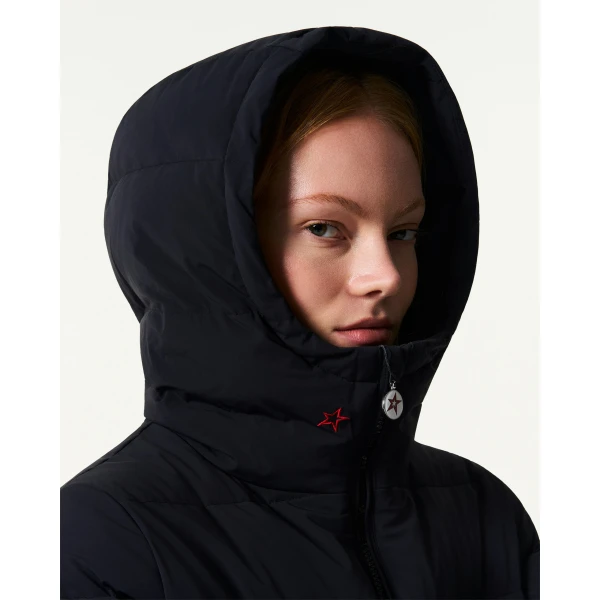 Perfect Moment Polar Flare Down Jacket in Black, view 5 | Jackets | Coveti