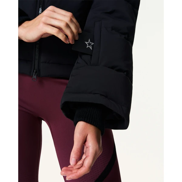 Perfect Moment Polar Flare Down Jacket in Black, view 6 | Jackets | Coveti