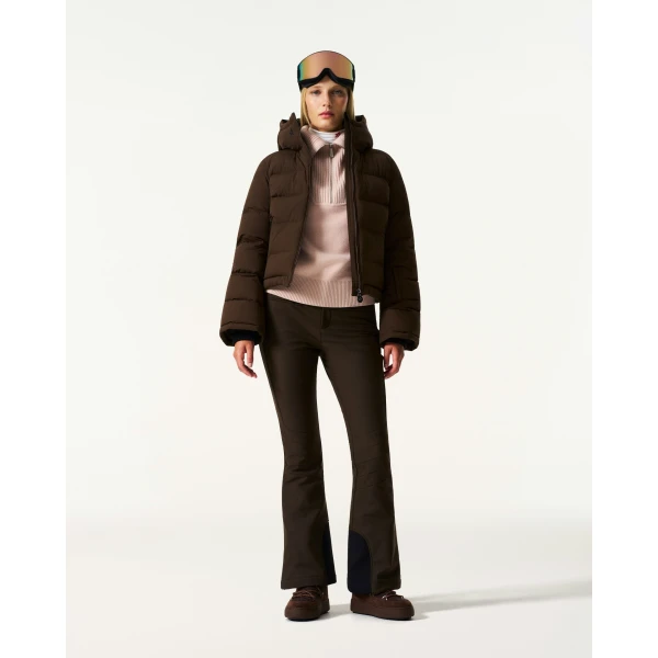 Perfect Moment Polar Flare Down Jacket in Brown, view 2 | Jackets | Coveti