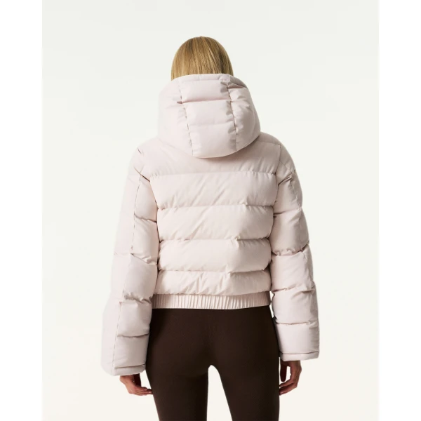 Perfect Moment Polar Flare Down Jacket in Oyster Pink, view 4 | Jackets | Coveti