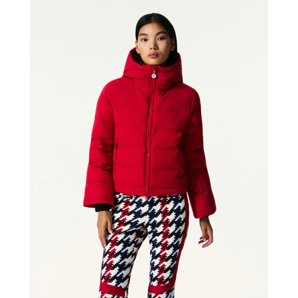 Perfect Moment Polar Flare Down Jacket in Red, view 3 | Jackets | Coveti