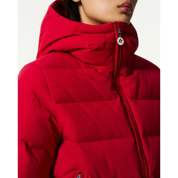 Perfect Moment Polar Flare Down Jacket in Red, view 4 | Jackets | Coveti