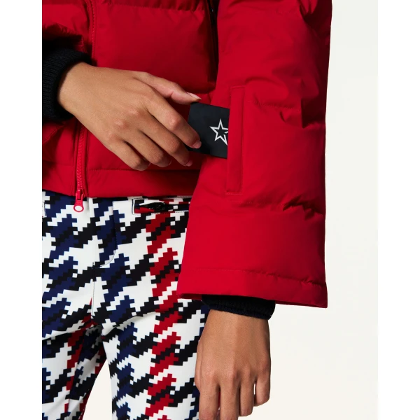 Perfect Moment Polar Flare Down Jacket in Red, view 6 | Jackets | Coveti
