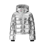 Perfect Moment Polar Flare Down Jacket in Silver Foil | Jackets | Coveti