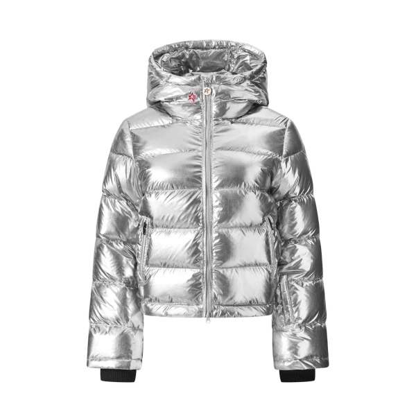 Polar Flare Down Jacket in Silver Foil