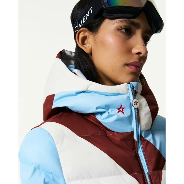 Perfect Moment Polar Flare Down Jacket in Sky Blue, view 4 | Jackets | Coveti