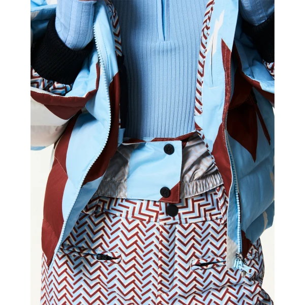 Perfect Moment Polar Flare Down Jacket in Sky Blue, view 6 | Jackets | Coveti