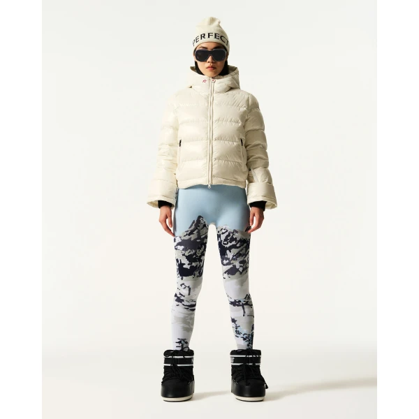 Perfect Moment Polar Flare Down Jacket in White, view 3 | Jackets | Coveti