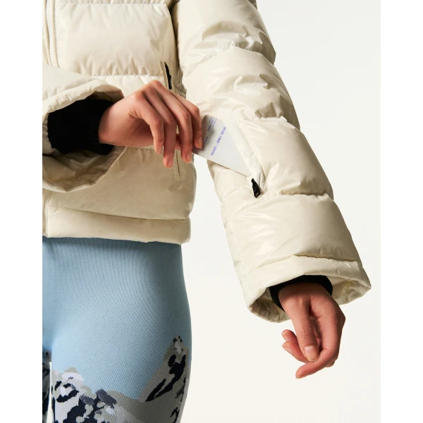 Perfect Moment Polar Flare Down Jacket in White, view 6 | Jackets | Coveti