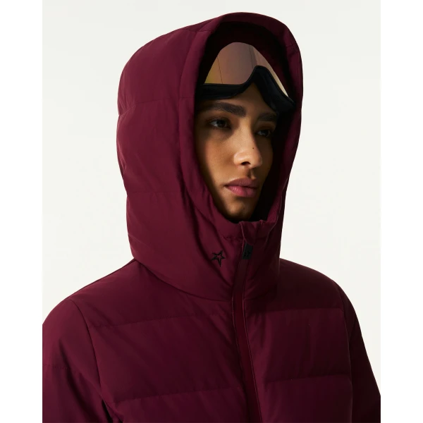 Perfect Moment Polar Flare Down Ski Suit in Wine, view 5 | Jumpsuit | Coveti
