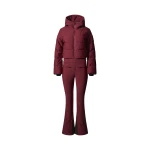 Perfect Moment Polar Flare Down Ski Suit in Wine | Jumpsuit | Coveti