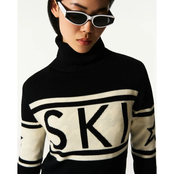 Perfect Moment Schild Merino Wool Sweater in Black, view 4 | Sweaters | Coveti