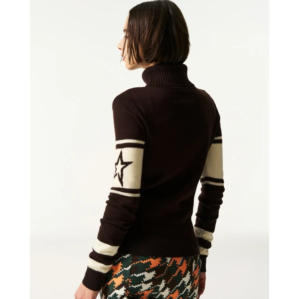 Perfect Moment Schild Merino Wool Sweater in Brown, view 4 | Sweaters | Coveti