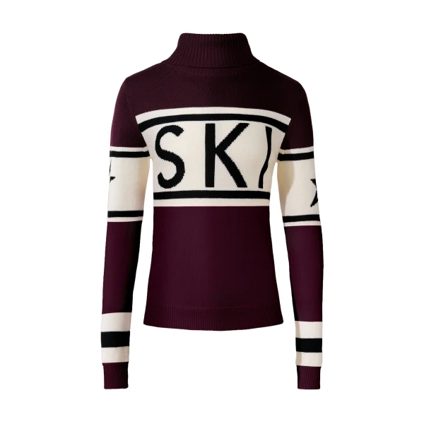 Perfect Moment Schild Merino Wool Sweater in Burgundy | Sweaters | Coveti