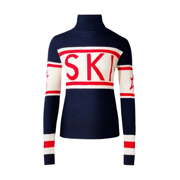 Perfect Moment Schild Merino Wool Sweater in Navy | Sweaters | Coveti
