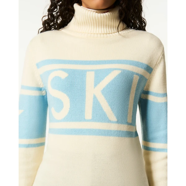 Perfect Moment Schild Merino Wool Sweater in Sky Blue, view 4 | Sweaters | Coveti