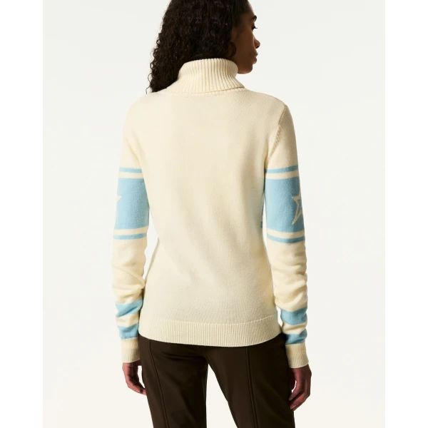Perfect Moment Schild Merino Wool Sweater in Sky Blue, view 5 | Sweaters | Coveti