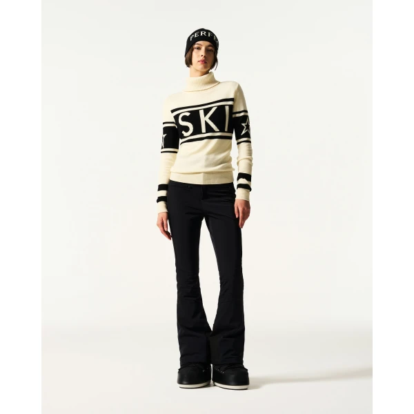 Perfect Moment Schild Merino Wool Sweater in White, view 2 | Sweaters | Coveti