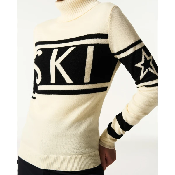 Perfect Moment Schild Merino Wool Sweater in White, view 4 | Sweaters | Coveti